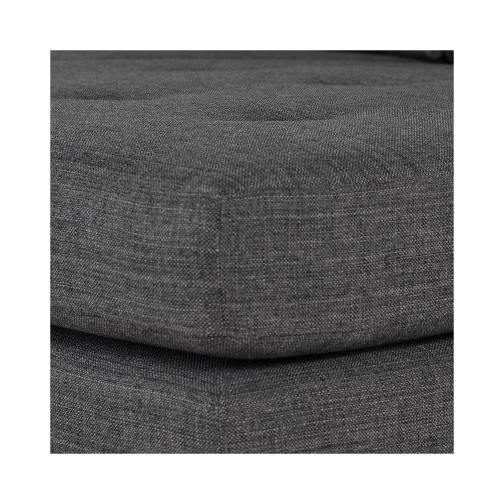 Colyn Dark Gray Tweed Fabric Sectional Sofa, HGSC514