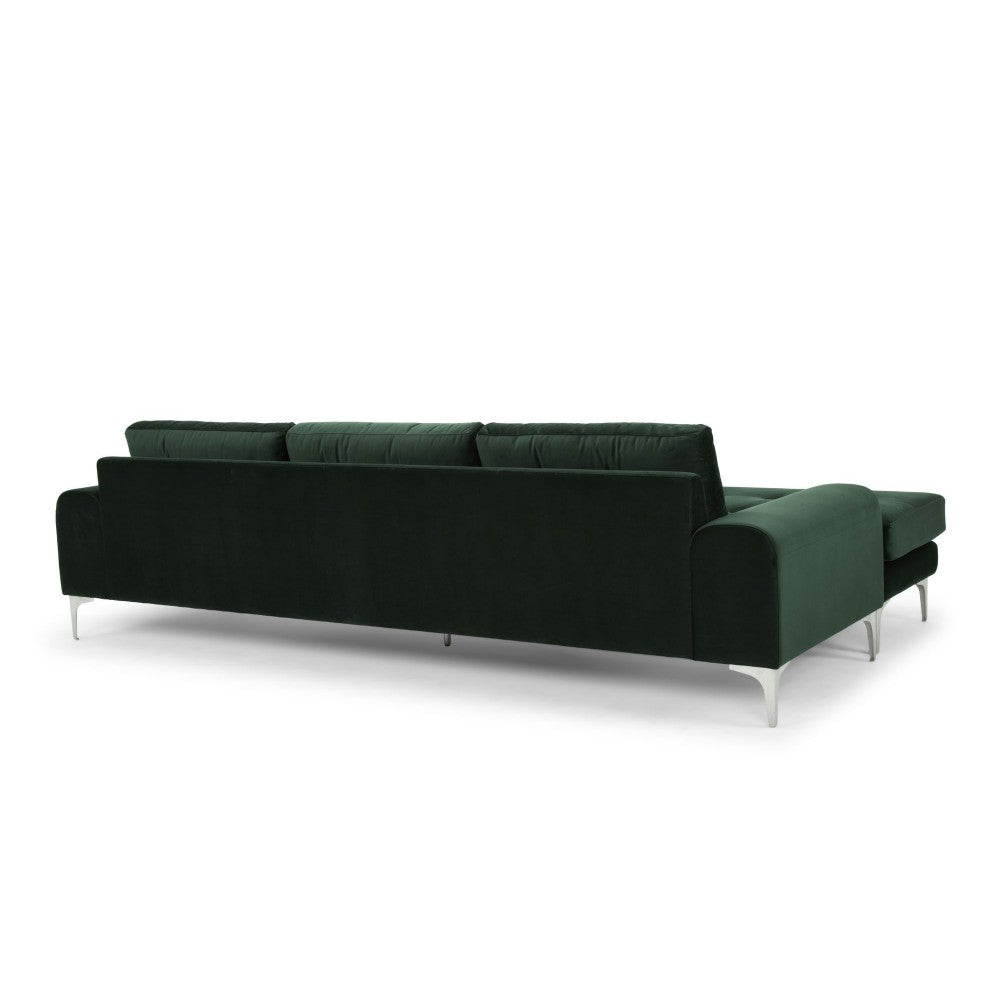 Colyn Emerald Green Fabric Sectional Sofa, HGSC275