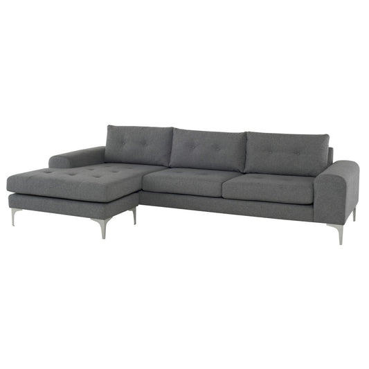 Colyn Shale Gray Fabric Sectional Sofa, HGSC349