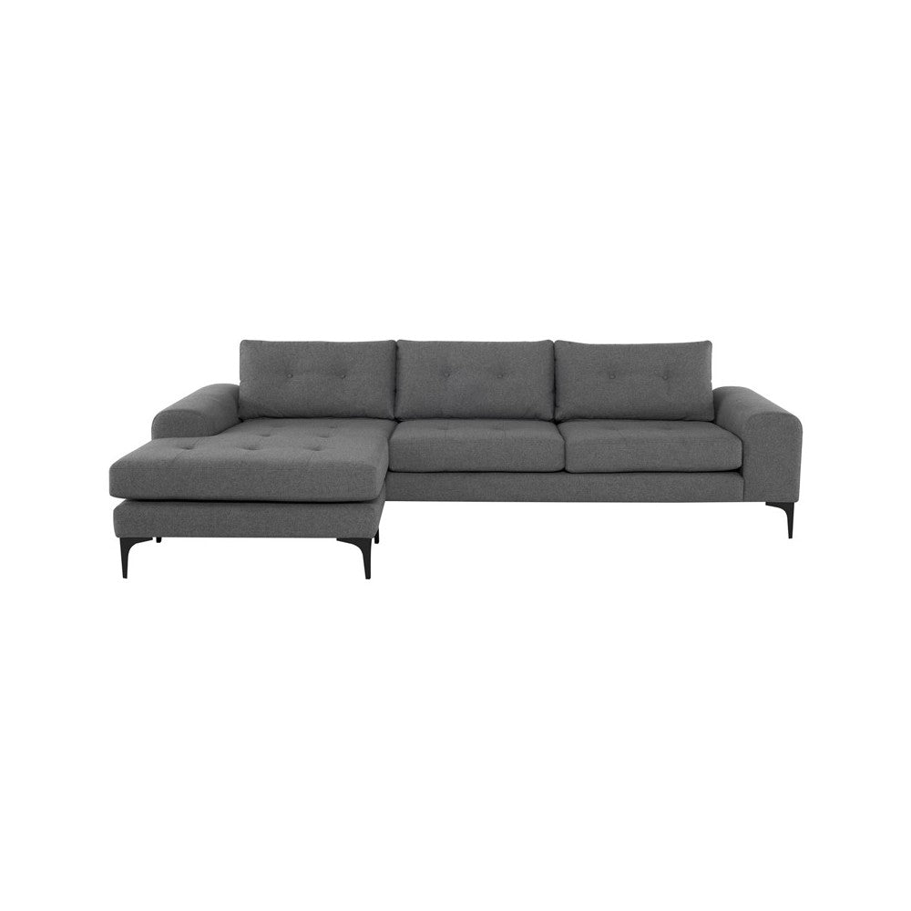 Colyn Shale Gray Fabric Sectional Sofa, HGSC513