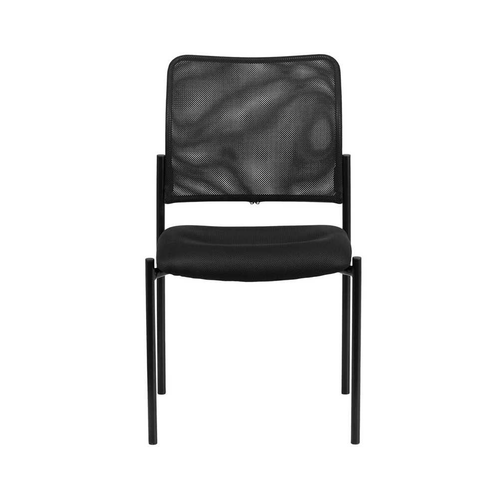 Comfort Black Mesh Stackable Steel Side Chair