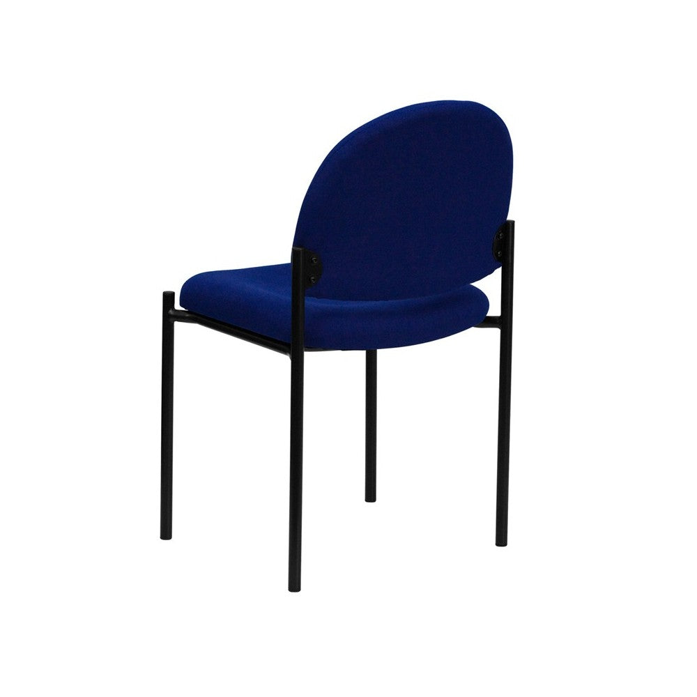 Comfort Navy Fabric Stackable Steel Side Reception Chair