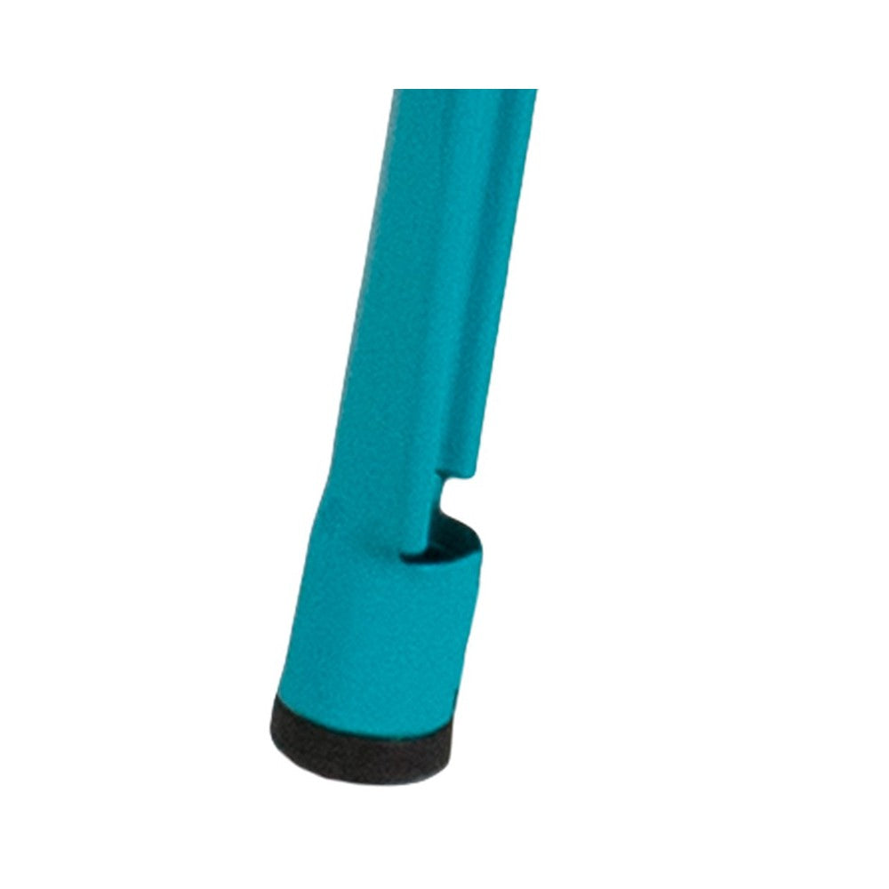 Commercial Grade 30" High Backless Crystal Teal-Blue Indoor-Outdoor Barstool