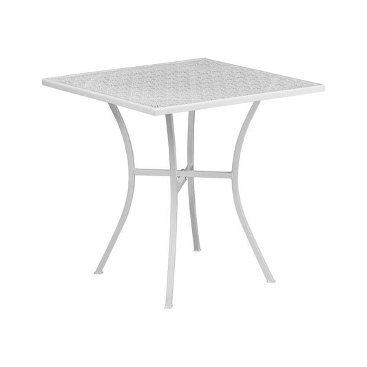 Commercial Grade Square Patio Table | Outdoor Steel Square Patio Table