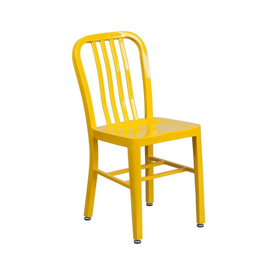 Commercial Grade Yellow Metal Indoor-Outdoor Chair