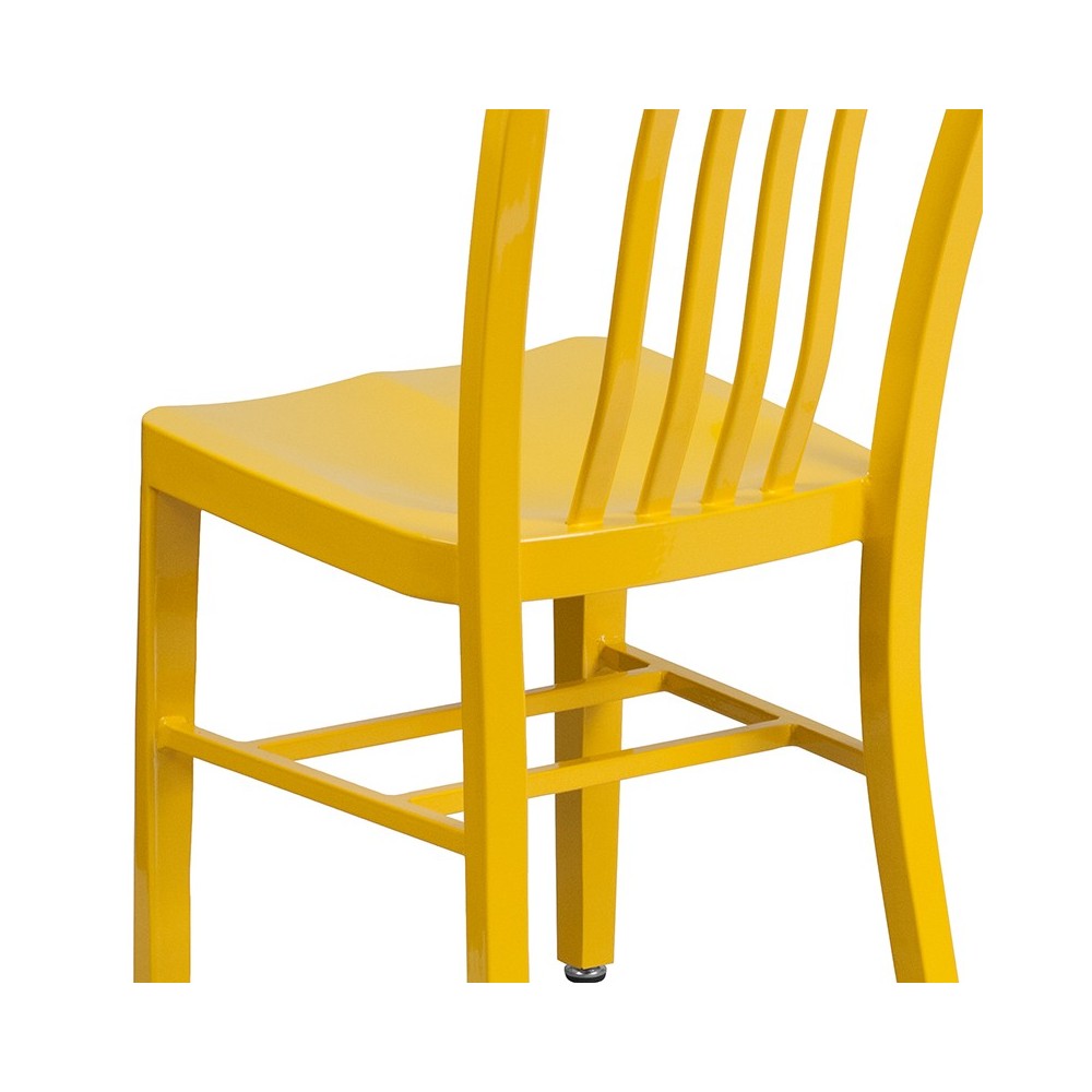 Commercial Grade Yellow Metal Indoor-Outdoor Chair