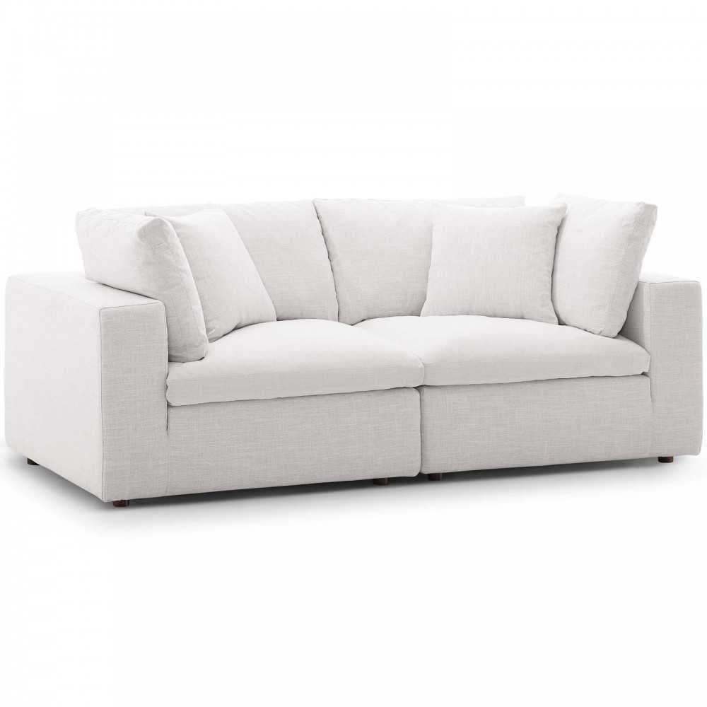 Commix Down Filled Overstuffed 2 Piece Sectional Sofa Set, Beige