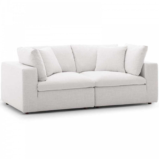 Commix Down Filled Overstuffed 2 Piece Sectional Sofa Set, Beige