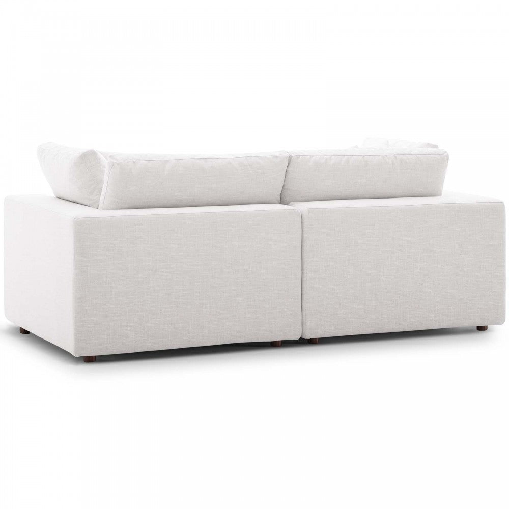 Commix Down Filled Overstuffed 2 Piece Sectional Sofa Set, Beige