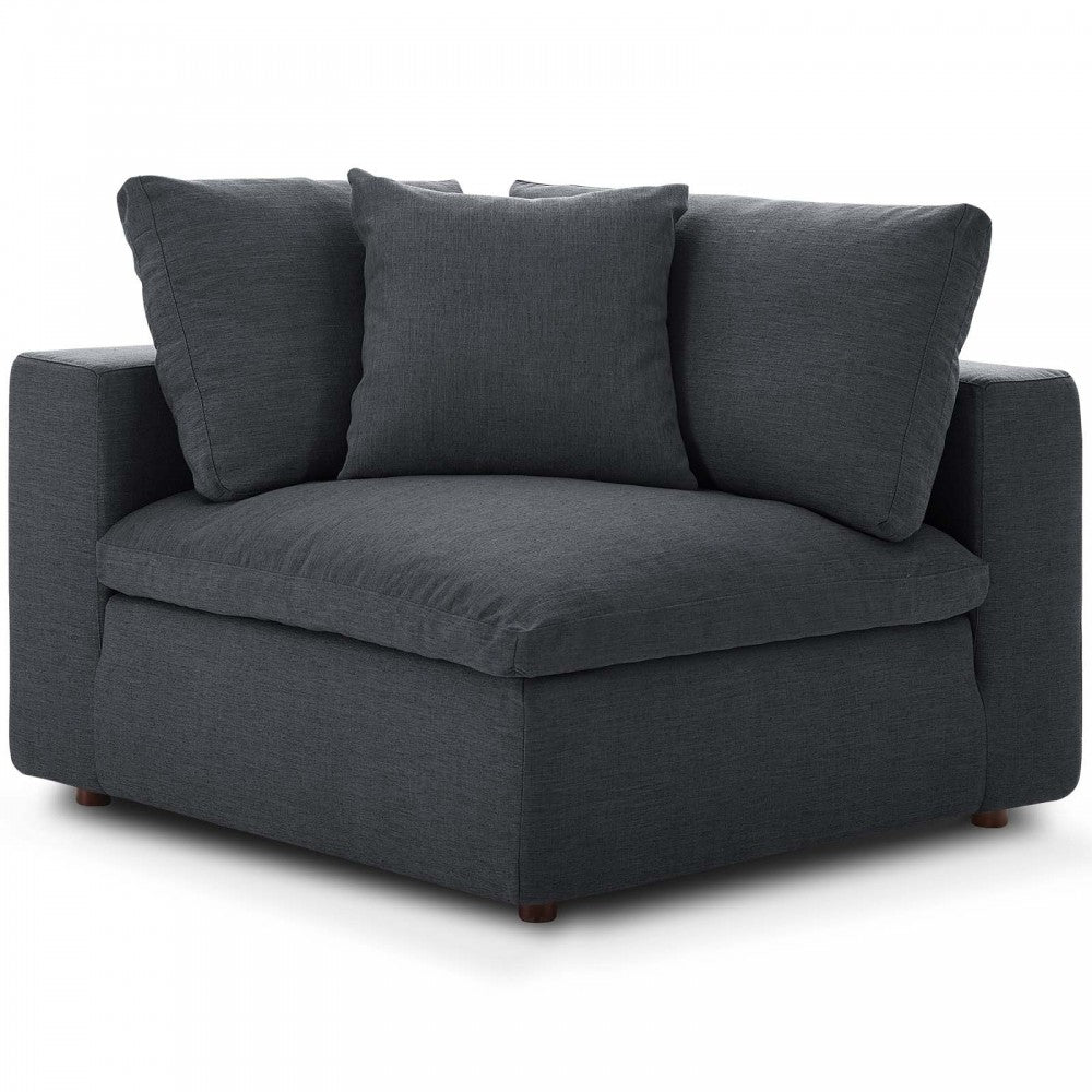 Commix Down Filled Overstuffed 2 Piece Sectional Sofa Set, Gray