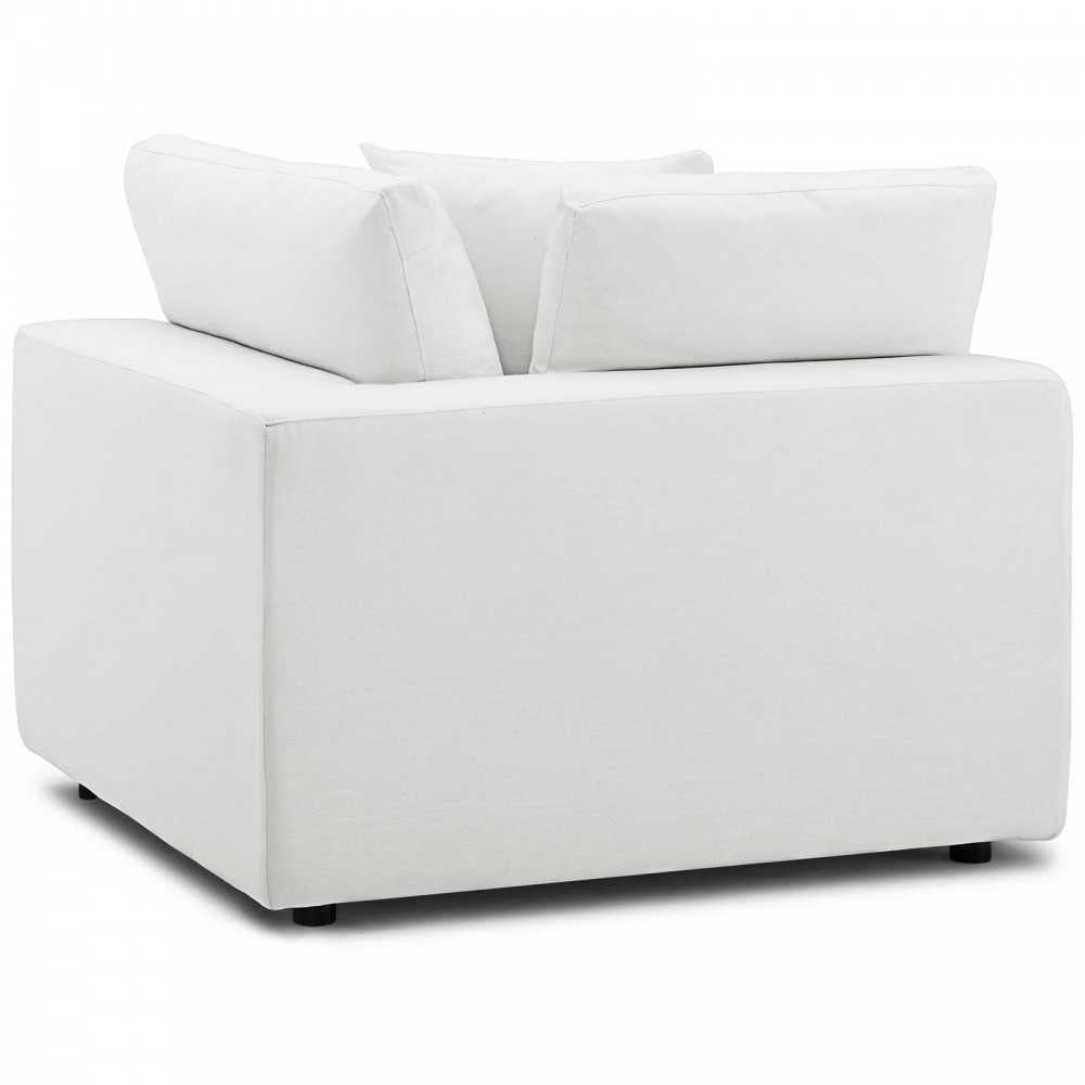 Commix Down Filled Overstuffed 2 Piece Sectional Sofa Set, White
