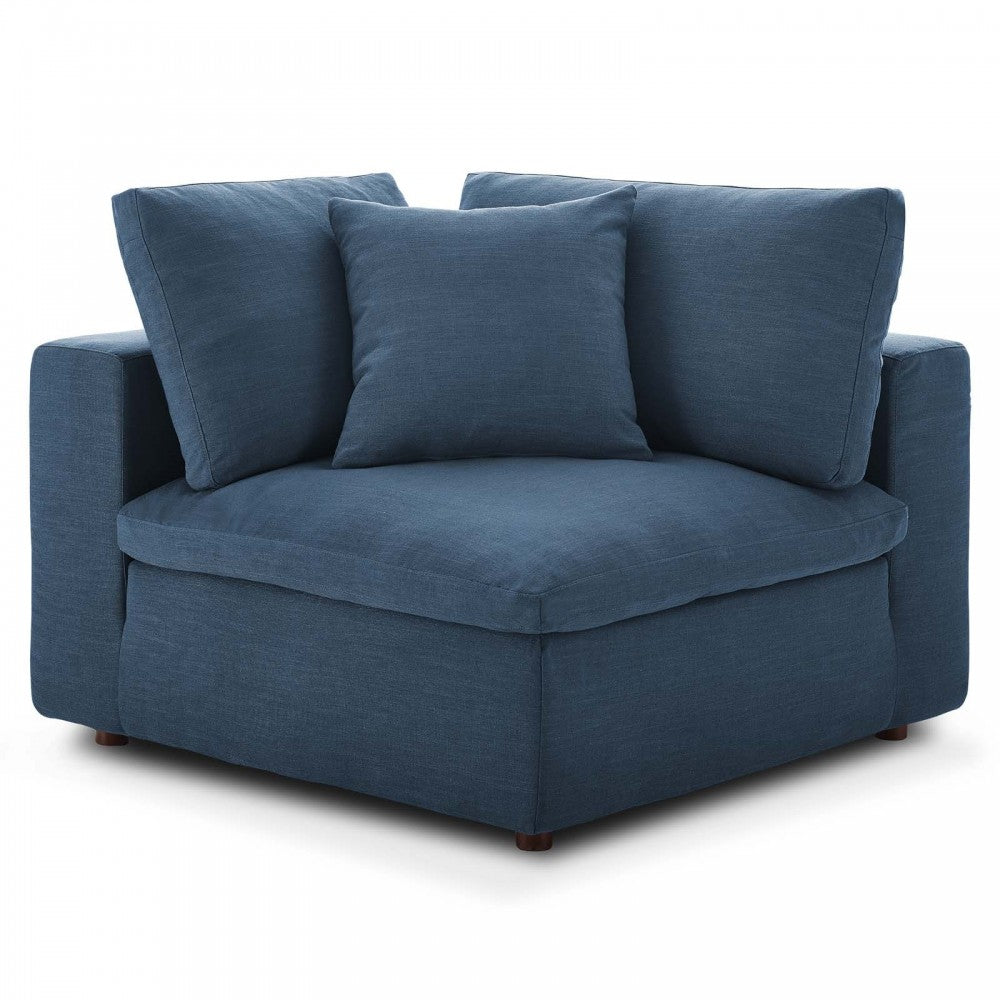 Commix Down Filled Overstuffed 2 Piece Sectional Sofa Set, Azure