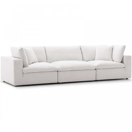 Commix Down Filled Overstuffed 3 Piece Sectional Sofa Set, Beige