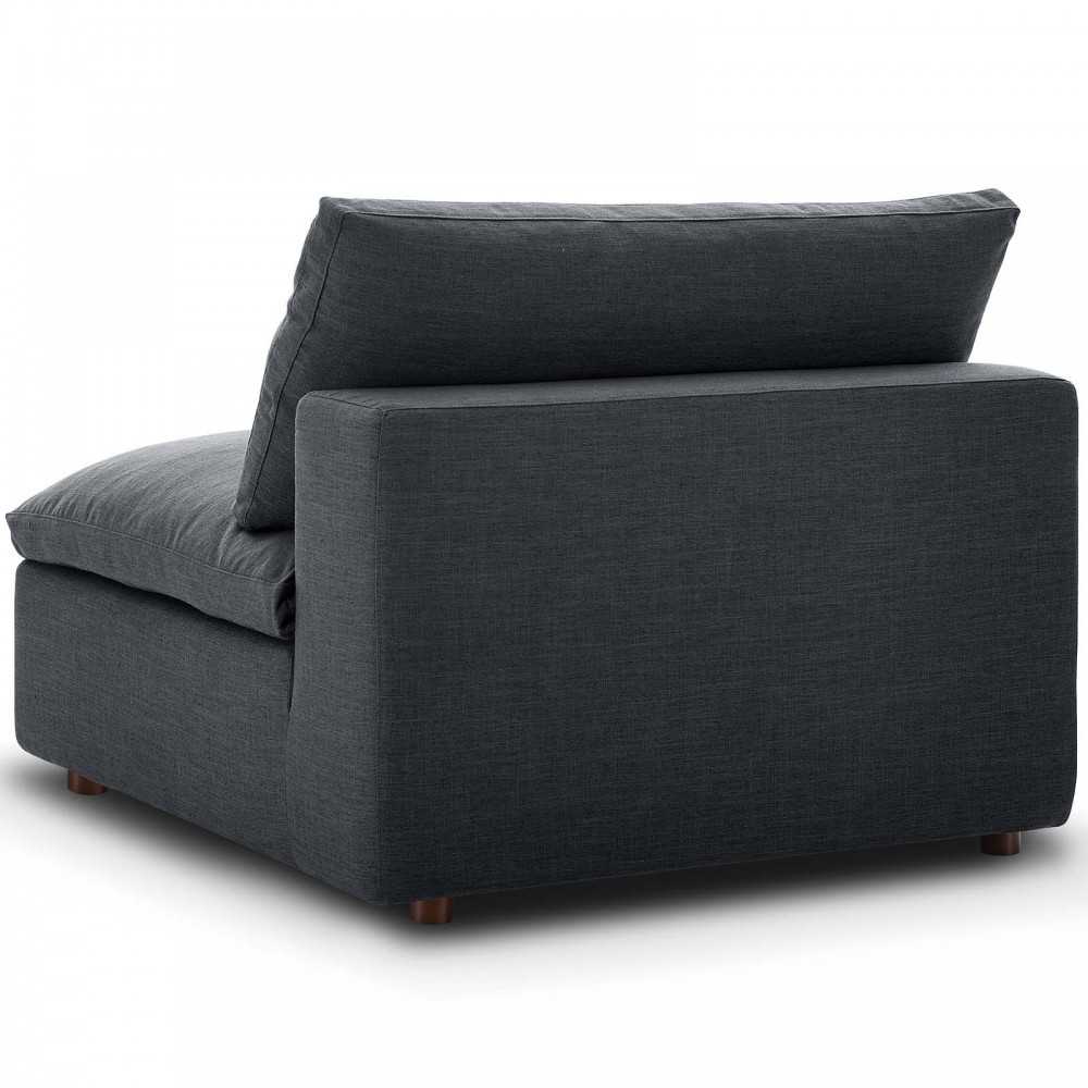 Commix Down Filled Overstuffed 3 Piece Sectional Sofa Set, Gray