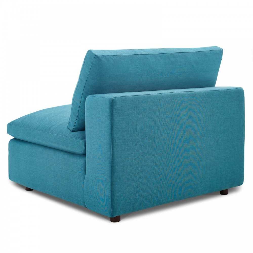 Commix Down Filled Overstuffed 3 Piece Sectional Sofa Set, Teal