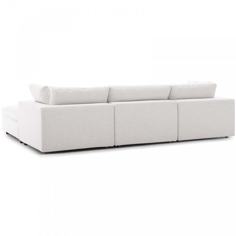 Commix Down Filled Overstuffed 4 Piece Sectional Sofa Set, Beige, EEI-3356-BEI