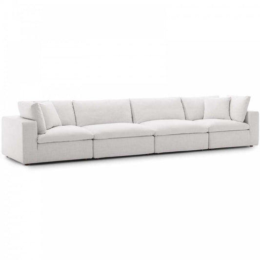 Commix Down Filled Overstuffed 4 Piece Sectional Sofa Set, Beige, EEI-3357-BEI