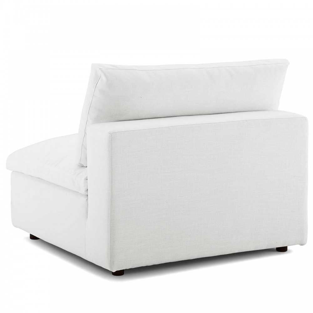 Commix Down Filled Overstuffed 4 Piece Sectional Sofa Set, White, EEI-3357-WHI