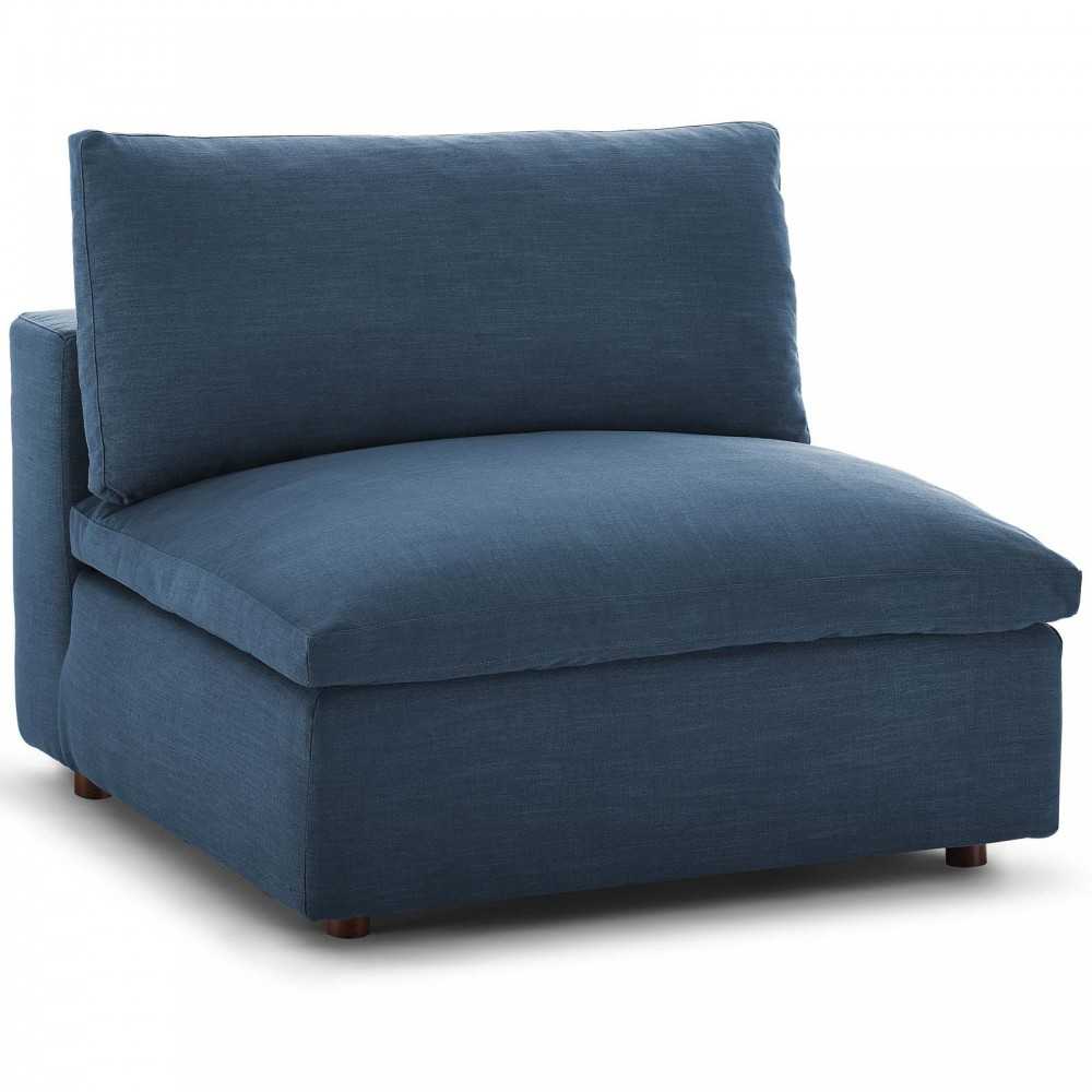 Commix Down Filled Overstuffed 5 Piece Sectional Sofa Set, Azure, EEI-3360-AZU