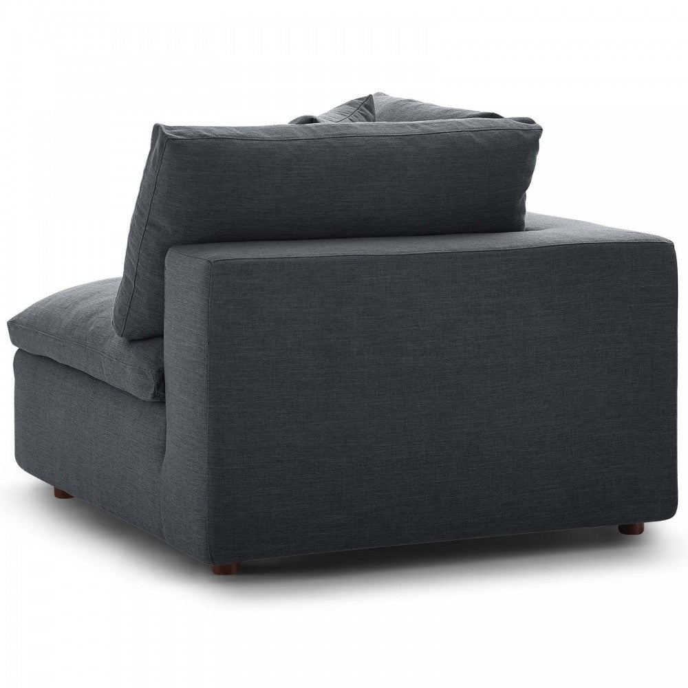 Commix Down Filled Overstuffed 6 Piece Sectional Sofa Set, Gray, EEI-3361-GRY
