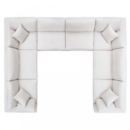 Commix Down Filled Overstuffed 8 Piece Sectional Sofa Set, Beige