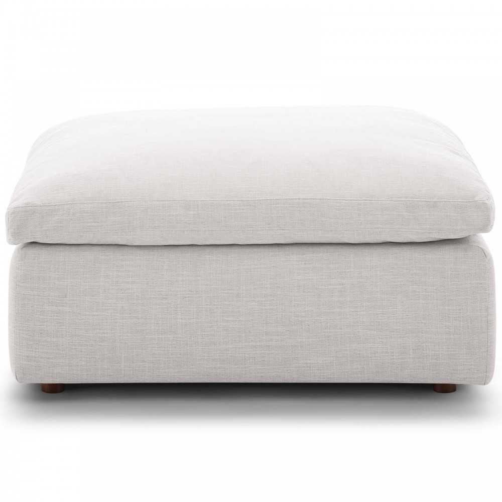 Commix Down Filled Overstuffed Ottoman, Beige