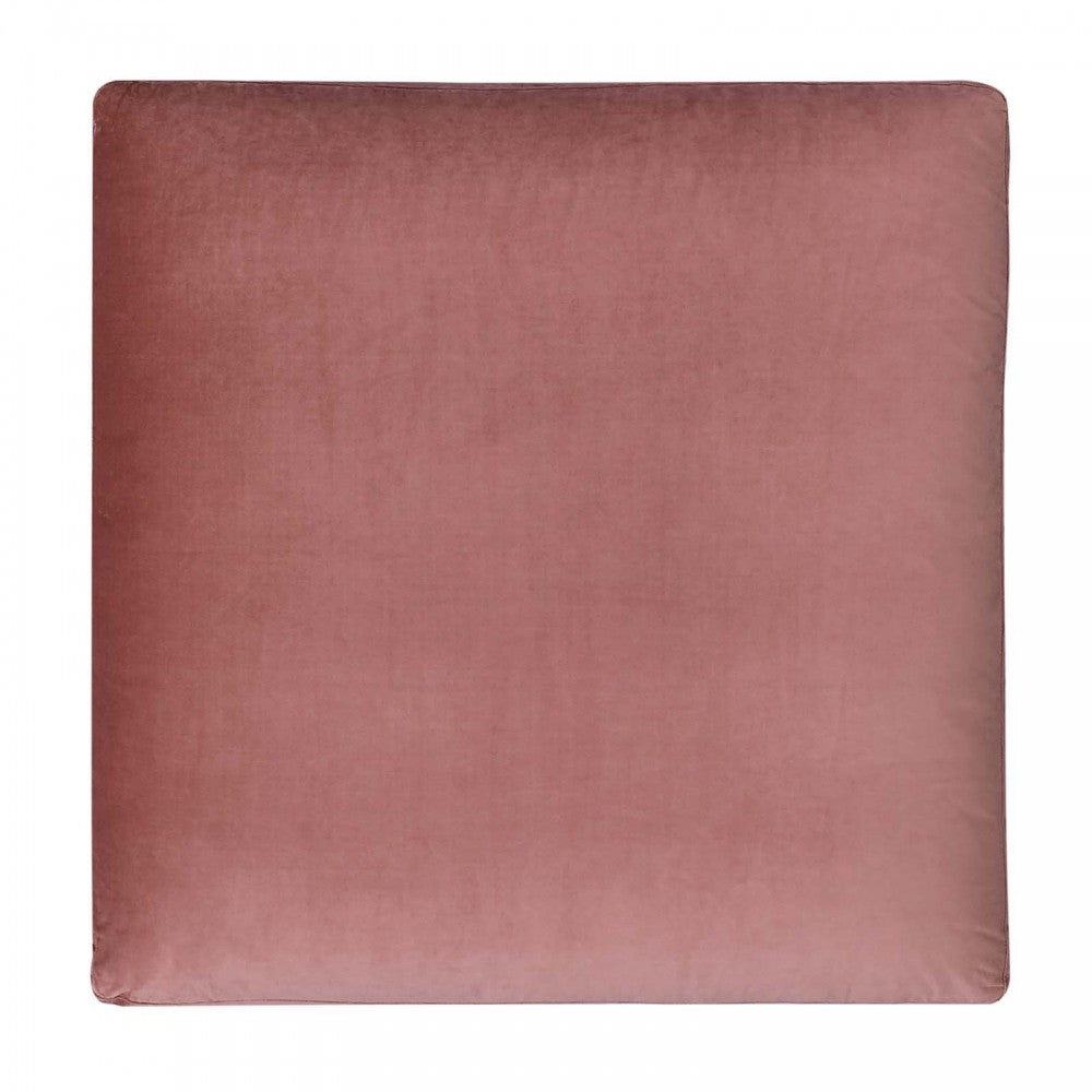 Commix Down Filled Overstuffed Performance Velvet Ottoman, Dusty Rose