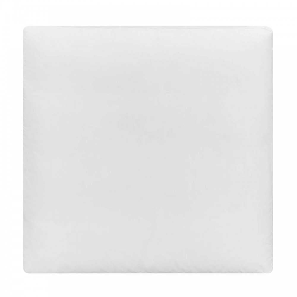 Commix Down Filled Overstuffed Performance Velvet Ottoman, White