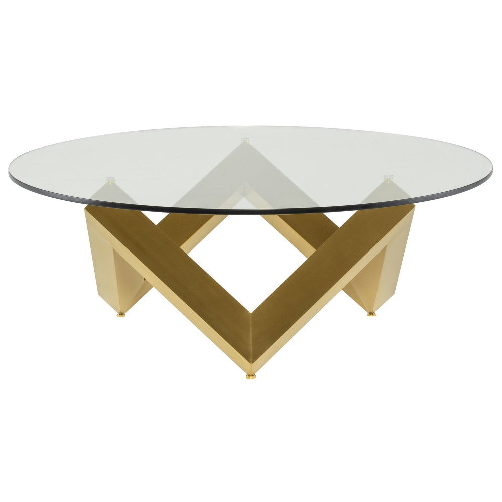 Como Gold Metal Coffee Table