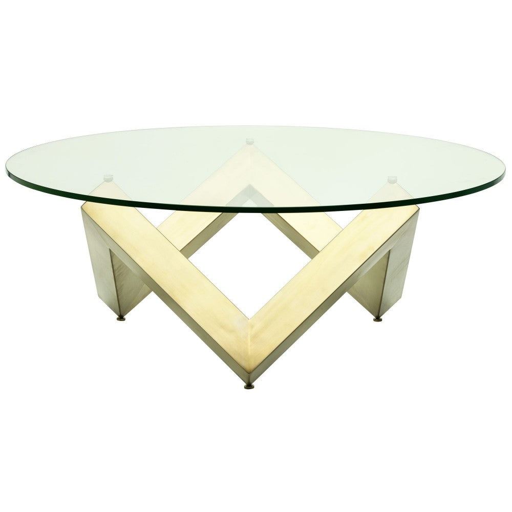 Como Gold Metal Coffee Table