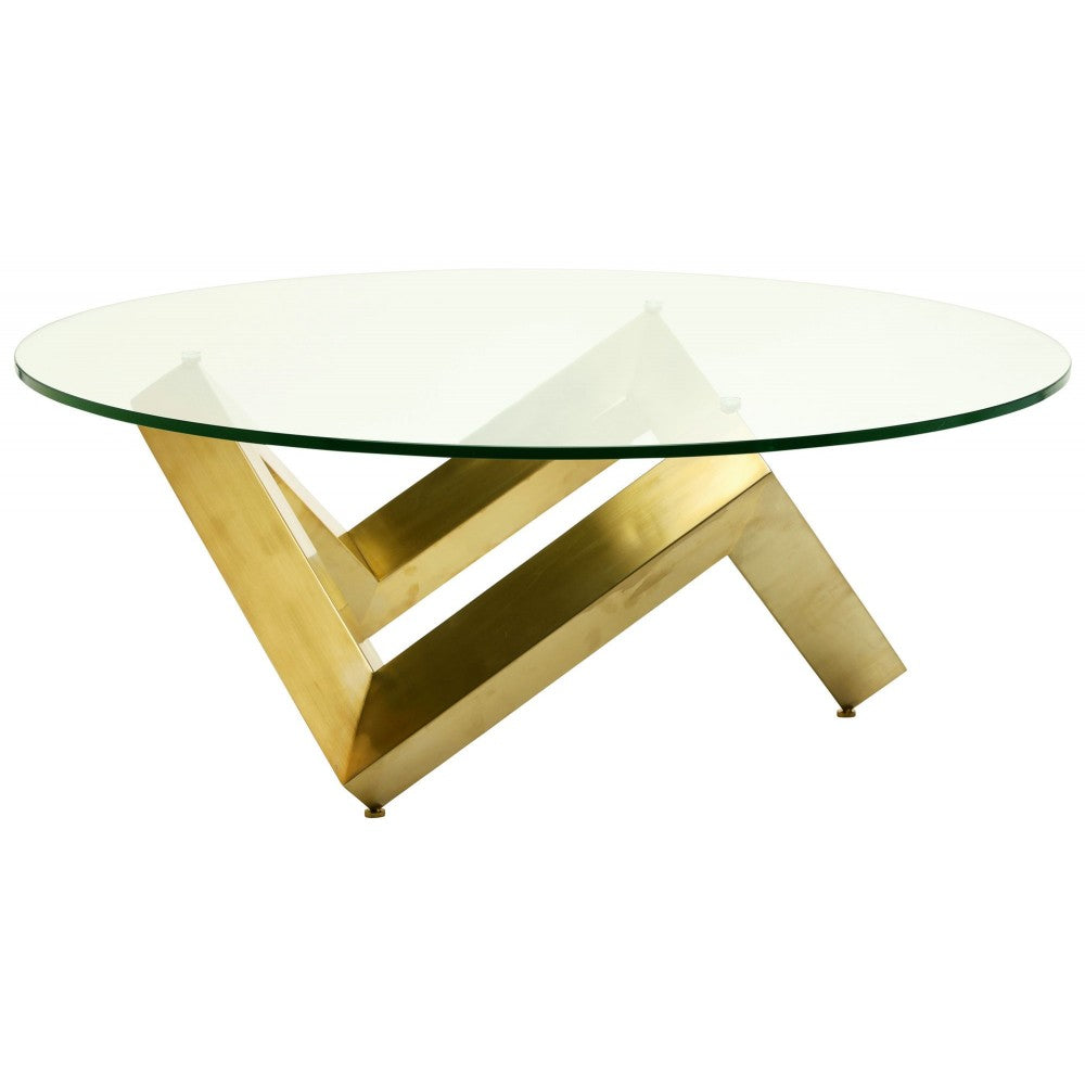 Como Gold Metal Coffee Table