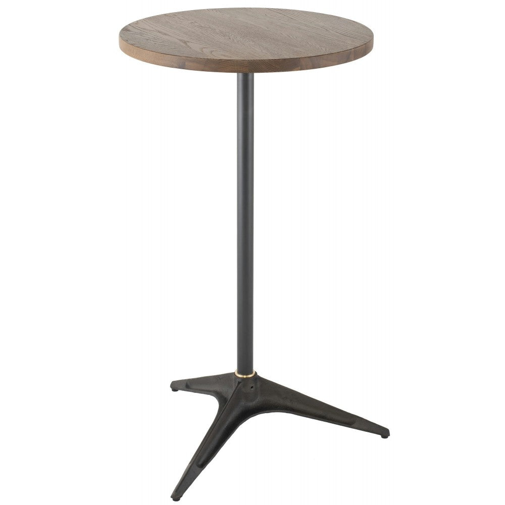 Compass Smoked Wood Bar Table