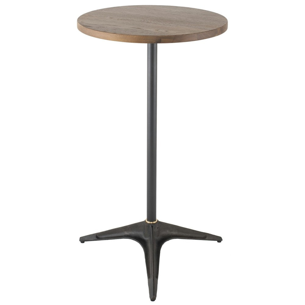 Compass Smoked Wood Bar Table