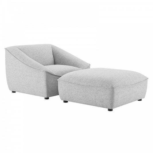 Comprise 2-Piece Living Room Set, Light Gray