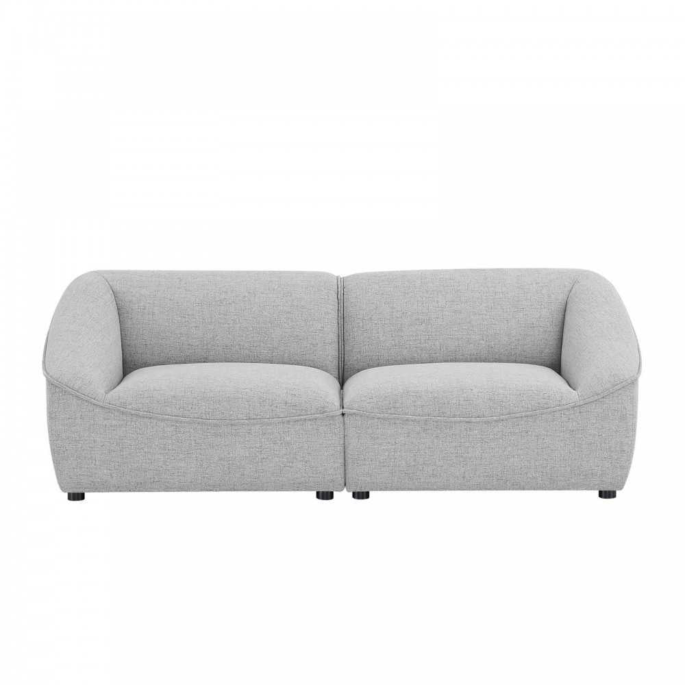 Comprise 2-Piece Loveseat, Light Gray