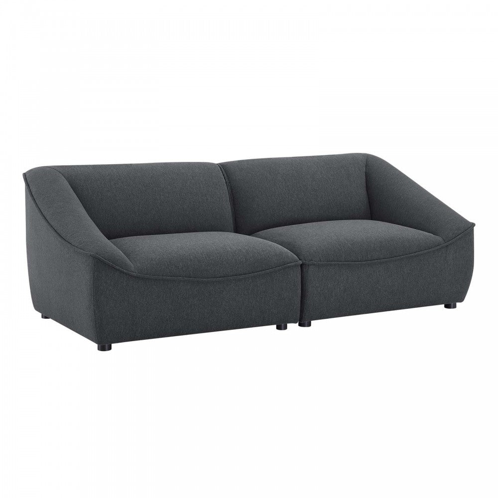 Comprise 2-Piece Loveseat, Charcoal