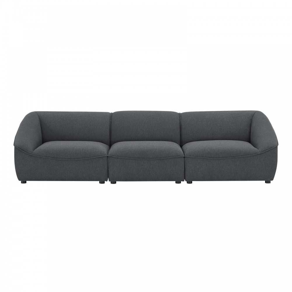 Comprise 3-Piece Sofa, Charcoal