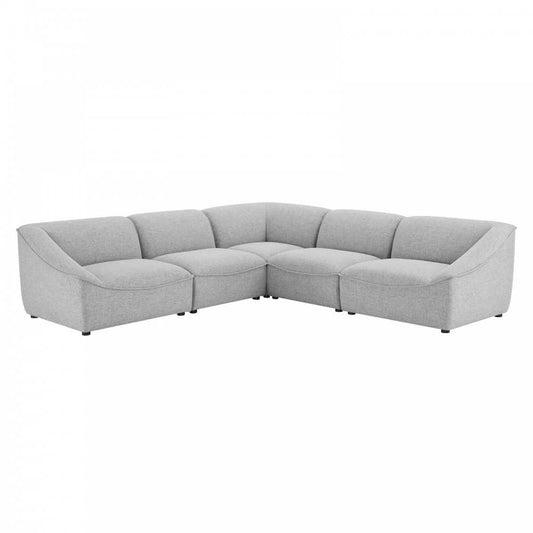 Comprise 5-Piece Sectional Sofa, Light Gray