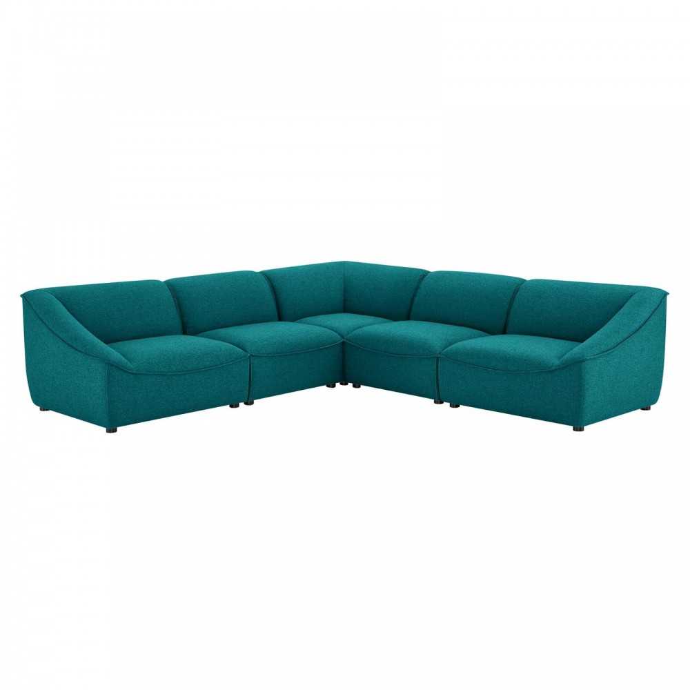 Comprise 5-Piece Sectional Sofa, Teal