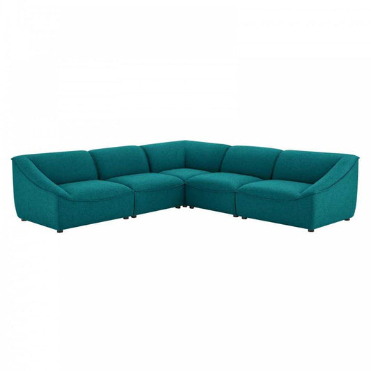 Comprise 5-Piece Sectional Sofa, Teal