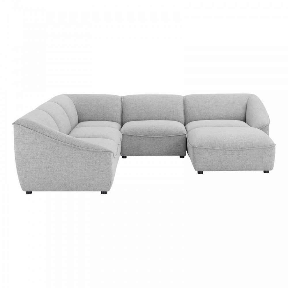 Comprise 6-Piece Sectional Sofa, Light Gray