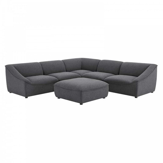 Comprise 6-Piece Sectional Sofa, Charcoal