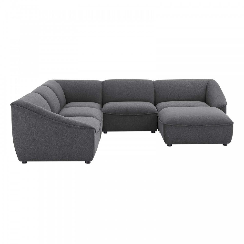 Comprise 6-Piece Sectional Sofa, Charcoal