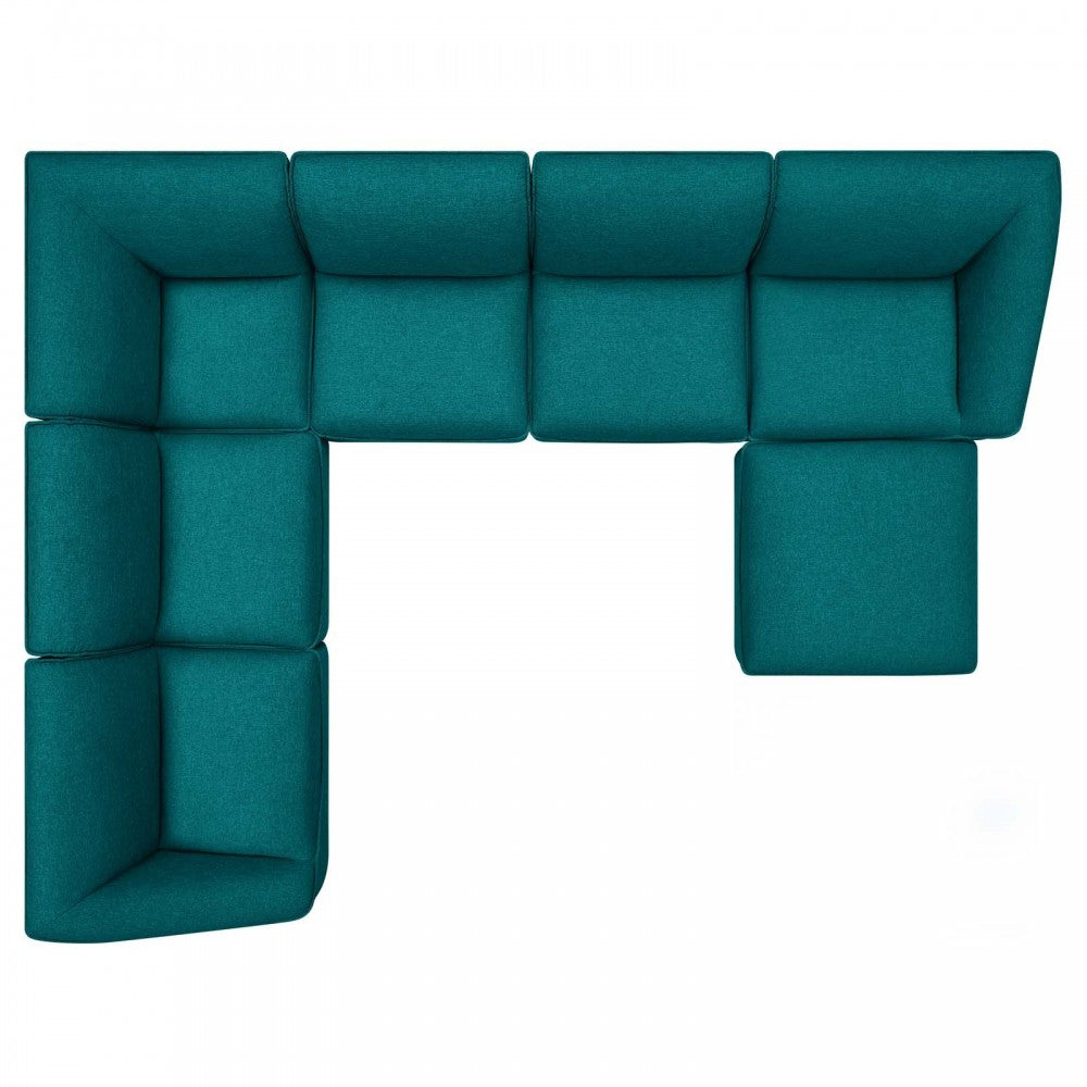 Comprise 7-Piece Sectional Sofa, Teal