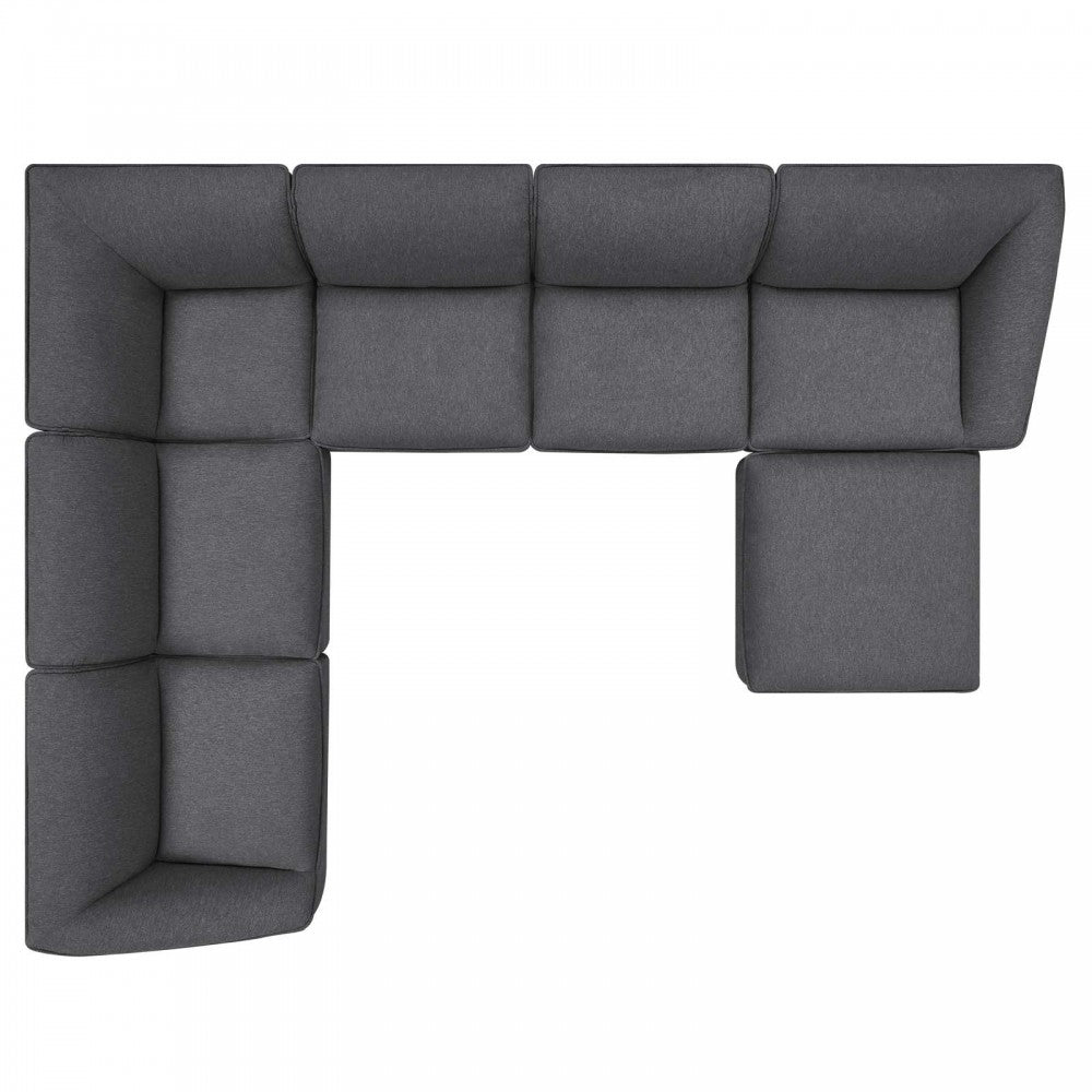 Comprise 7-Piece Sectional Sofa, Charcoal