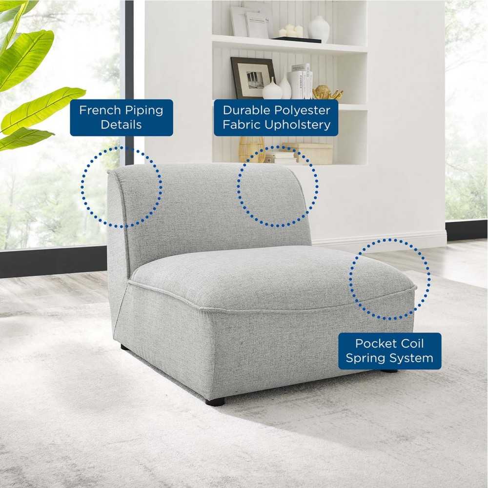 Comprise Armless Chair, Light Gray