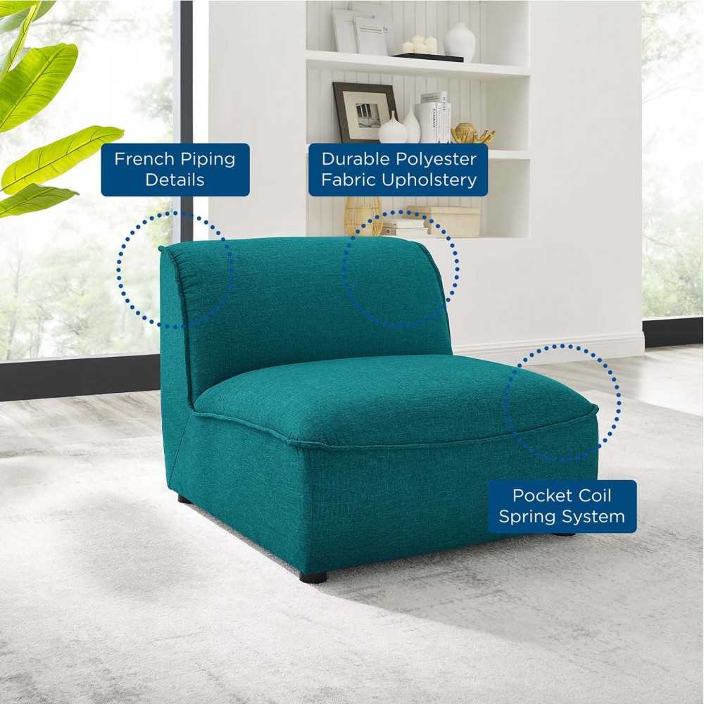 Comprise Armless Chair, Teal