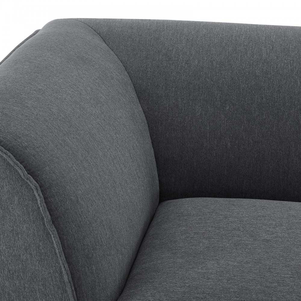 Comprise Corner Sectional Sofa Chair, Charcoal