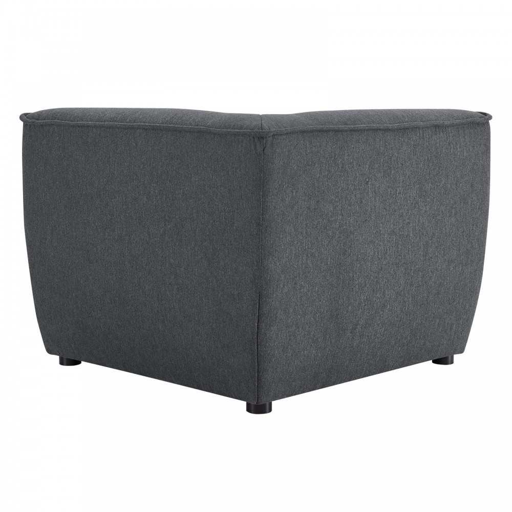 Comprise Corner Sectional Sofa Chair, Charcoal