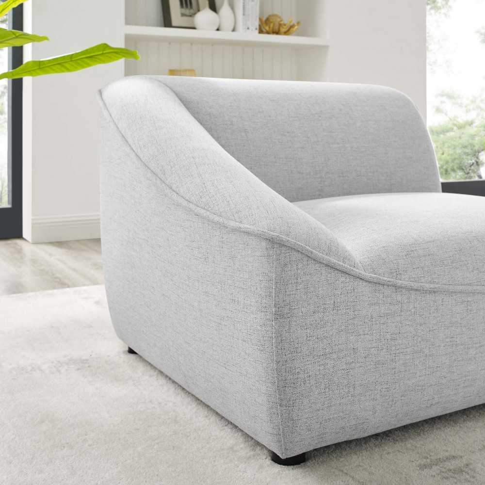 Comprise Left-Arm Sectional Sofa Chair, Light Gray